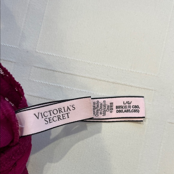 Victoria's Secret Lace Bralette Duo - Peach and Magenta - Size Large - Picture 4 of 11